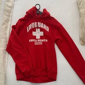 RED LIFEGUARD HOODIE